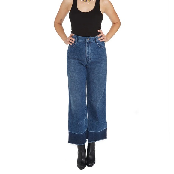 Rachel Comey Denim - Rachel Comey Legion Hem Jeans Sz 2 Dark Wash Wide Leg